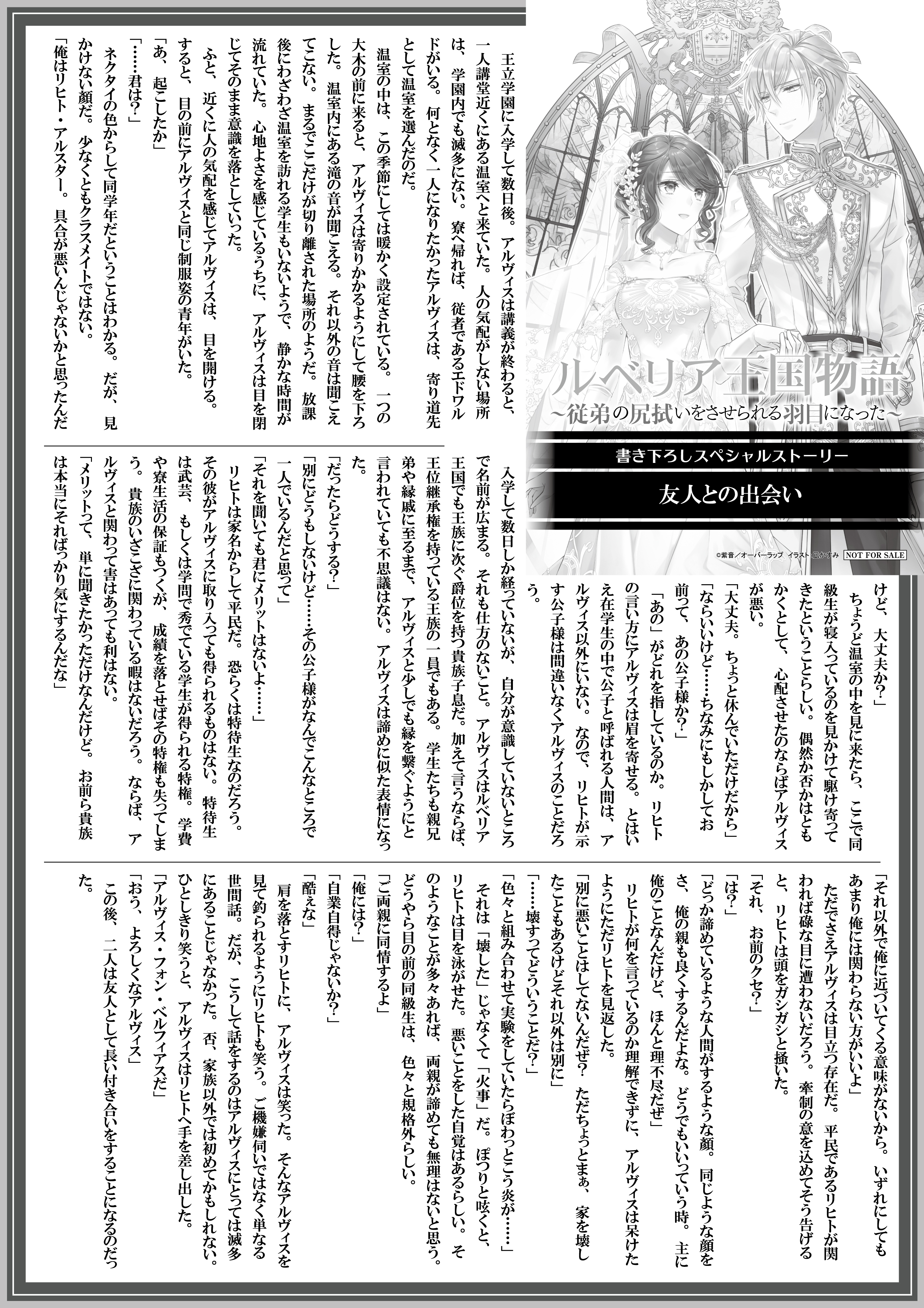 【ノベルスf】『ルベリア王国物語 3　～従弟の尻拭いをさせられる羽目になった～』A4SSペーパー